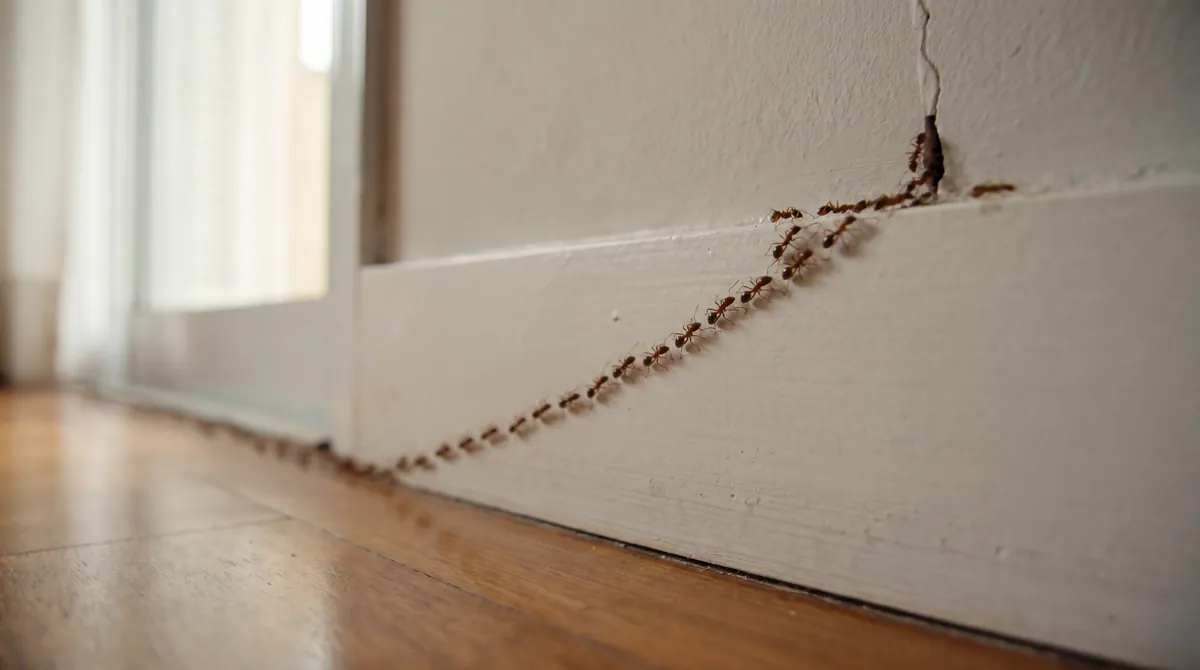 Trilha de formigas em rodapé — controle Cupinsect